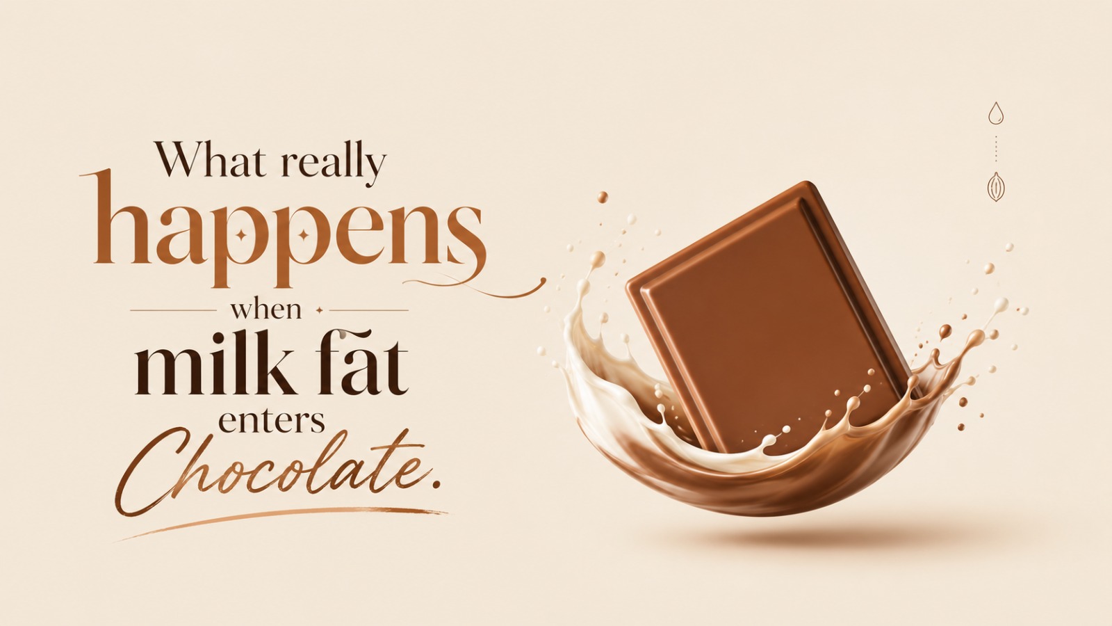 What Really Happens When Milk Fat Enters Chocolate?